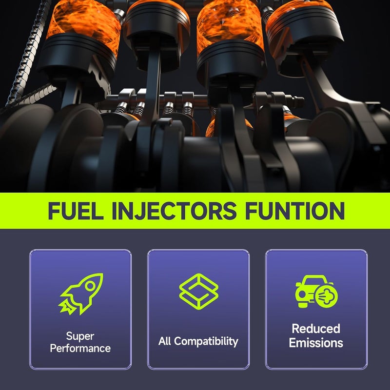 Readair Fuel Injectors 8 Holes Engine Nozzles for TL MDX Honda Accord Odyssey Pilot Ridgeline 16450 RCA A01, 16450RCAA01, FJ485, 6Pcs - Image 2